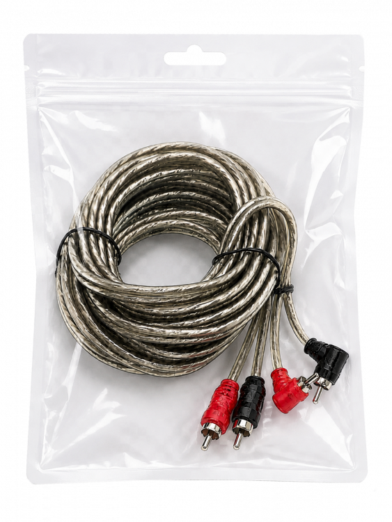 Межблочный аудио кабель 2RCA для авто 5 метров TDS TS-CAD11